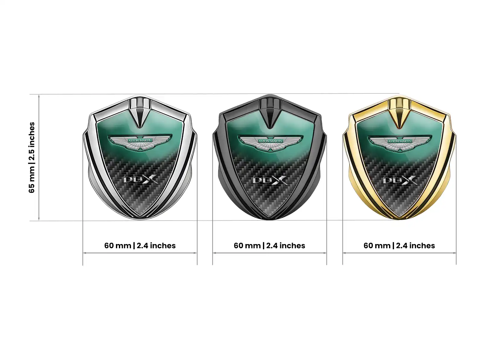 Aston Martin Emblem Fender Abzeichen Rennsportlicher Look Strahlend